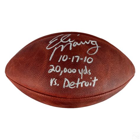 At Auction Eli Manning Autographed Official Nfl Football Coa