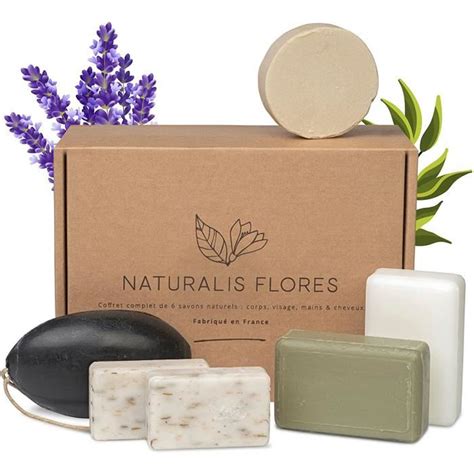 FLORES Coffret 6 Savons Et Shampoing Solide BIO Naturels Corps