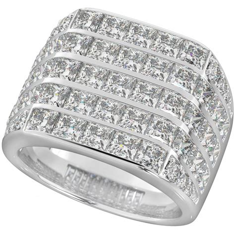 Sterling Silver Men S Cubic Zirconia Channel Set Ring