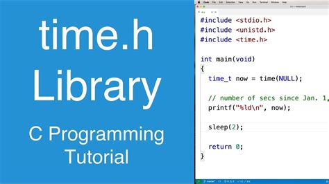 Time Library C Programming Tutorial Youtube