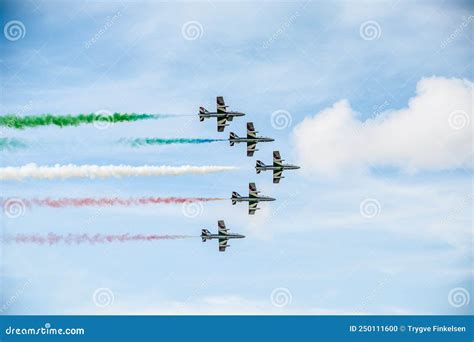 Frecce Tricolori 313Â Gruppo Addestramento Acrobatico Performing at