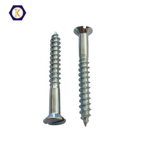 China Flat Slotted Head Wood Screw Zinc Plated Manufacturers