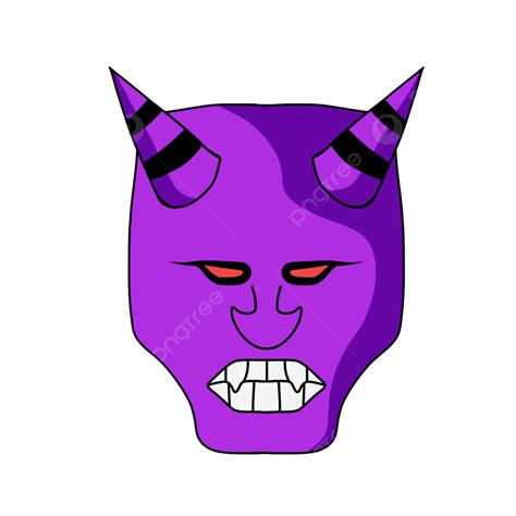 Oni Mask Purple Onimask Japan Purple Png Transparent Clipart Image