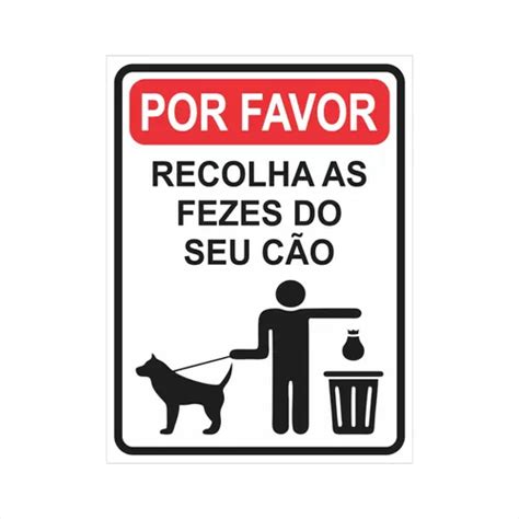 Kit Placas Por Favor Recolha As Fezes Do Seu C O X Cm Mercadolivre