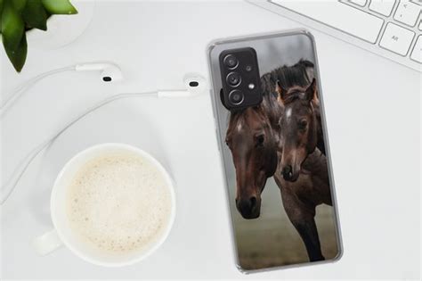 Samsung Galaxy A G Hoesje Paarden Mist Landschap Siliconen