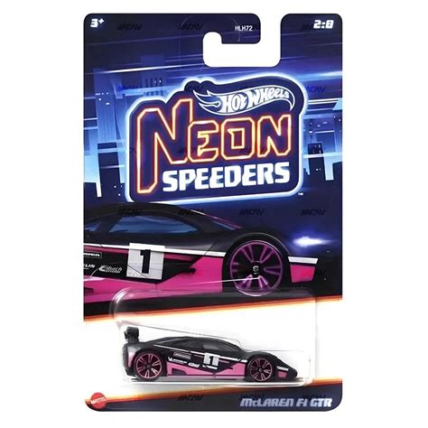 Masinuta Metalica Hot Wheels Neon Speeders Mclaren F Gtrr Negru Emag Ro