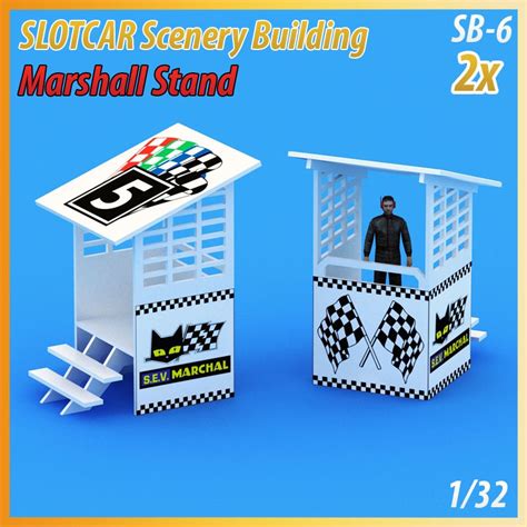 Slotcar Scenery Building X Marshall Stand Mhs Model Slot Cars