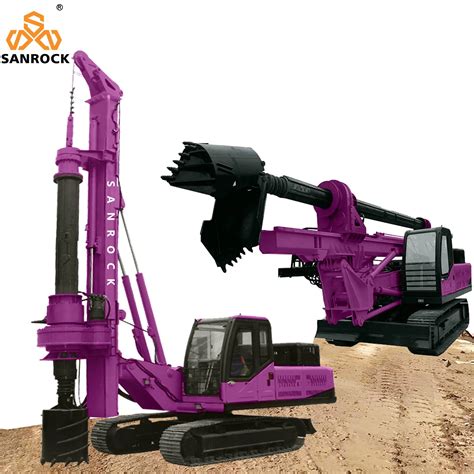 Rotary Pile Drilling Rigs Hydraulic Construction Equipment Portable