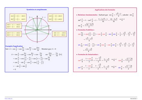 Angles Et Trigonométrie Schémas Résumés Alloschool