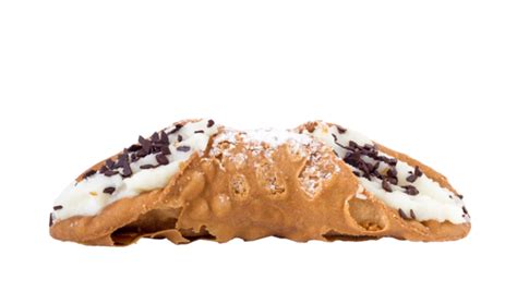 Sicilian Cannoli With Chocolate Pattern Traditional Cream Buffet