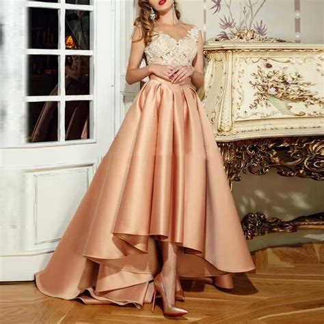 High Quality Fashion Peach Long Skirt For Women Floor Length Pleated Prom Skirt Custom Made