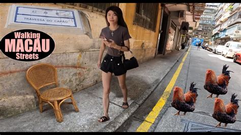 Capão Street 4K Walking Macau Streets Rua do Capão 𠜎雞街 Travessa do