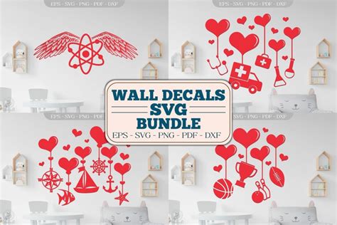 Wall Decals Room Svg Bundle