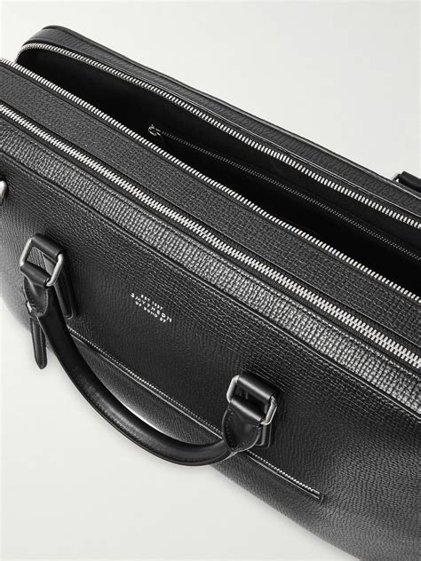 Smythson Cross Grain Leather Briefcase Smythson