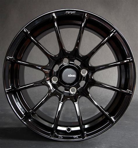 Konig Dial In 15x7 4x100 Et35 Gloss Black For Miata 15x7