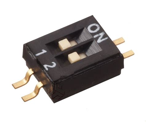 2 Positions Half Pitch 1 27mm Gull Wing Type SMT Mounting DIP Switch