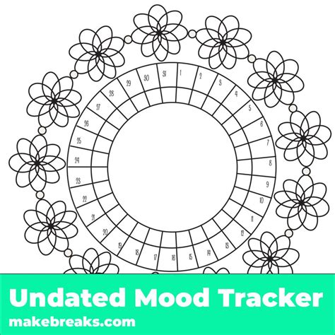 Free Printable Floral Mood Tracker Make Breaks