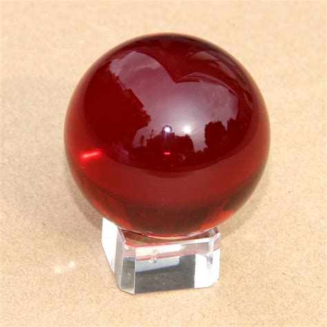 Mm Pcs Red Feng Shui Crystals Glass Ball Prisms Sphere Decorative