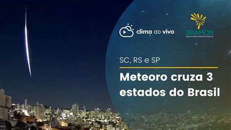 Meteoro Cruza O C U De Tr S Estados Do Brasil Youtube