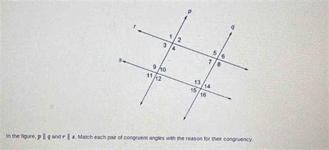 Solved In The Figure Pparallel Q And Rparallel S Match Each Pair Of