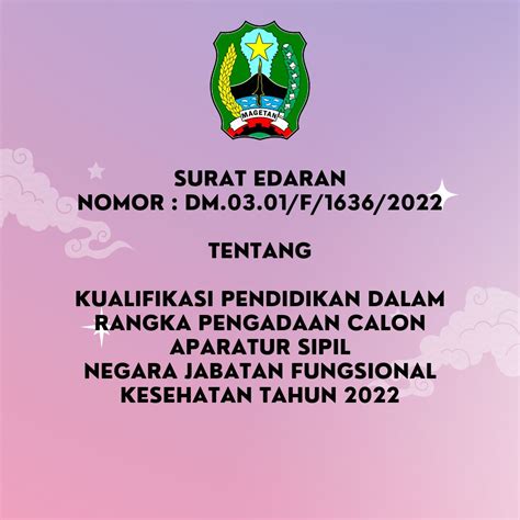 Surat Edaran Tentang Kualifikasi Pendidikan Dalam Rangka Pengadaan