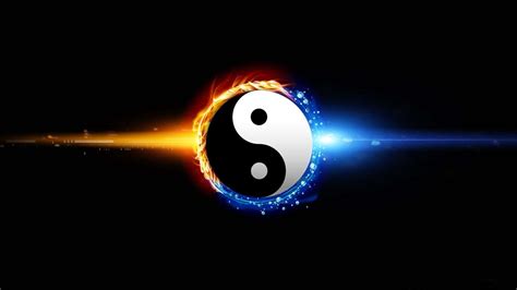 Download Yin Yang 4K With Fire And Water Wallpaper | Wallpapers.com