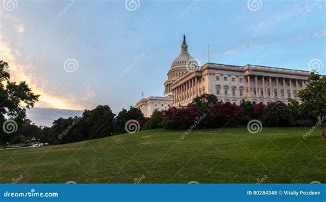 Il Campidoglio Degli Stati Uniti Nel Paesaggio Del Washington Dc