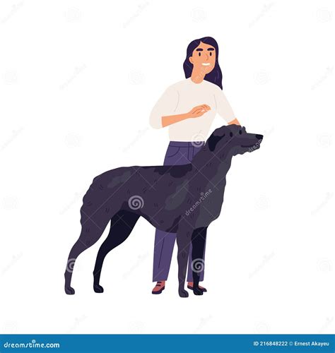 Irish Wolfhound Breed. Guard Or Hunting Dog. Tall Doggy Standing On