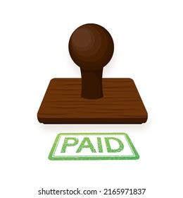 Paid Green Stamp Isolated On White Stock Vector (Royalty Free) 2165971837 | Shutterstock