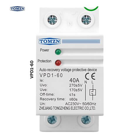 Adjustable over under voltage protector - TOVPD1-60-EC - Tomzn Pakistan