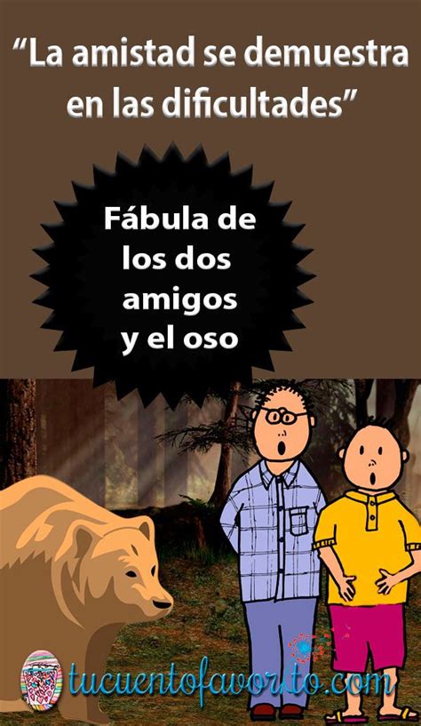 Fábula de los dos amigos y el oso