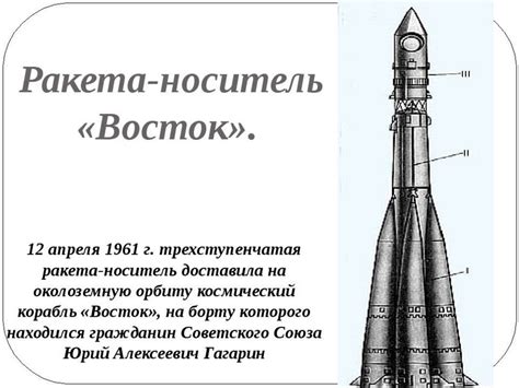 Ракета юрия гагарина: Макет ракеты-носителя «Восток» на ВДНХ