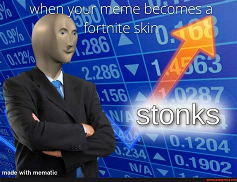 When your meme becomes a fortnite skin stonks - America’s best pics and ...