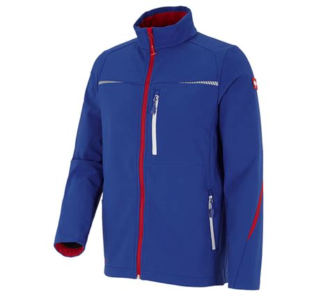 Softshelljacke E S Motion 2020 Kornblau Feuerrot Strauss