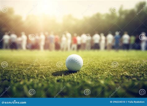 Golf Ball Green Grass Crowd Generate Ai Stock Photo Image Of Birdie