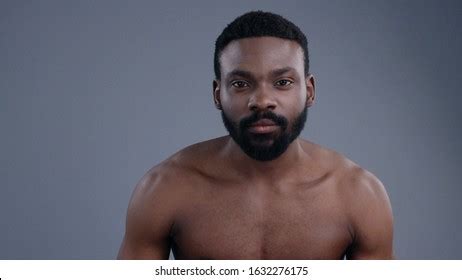 Portrait Confident Handsome African Half Naked Stock Photo 1632276175 Shutterstock