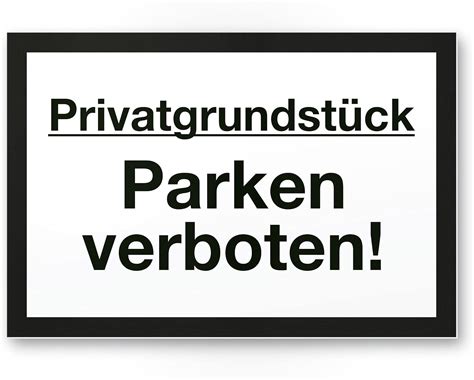 Komma Security Privatgrundstück Parken Verboten Schild