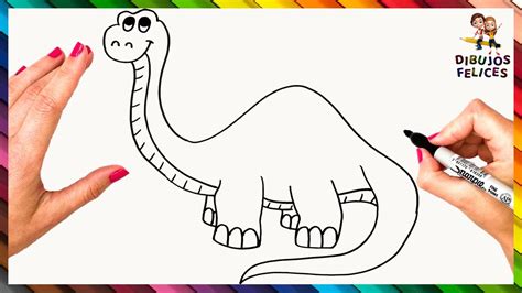 Cómo Dibujar Un Dinosaurio Paso A Paso Y Fácil Dinosaurio Dibujo