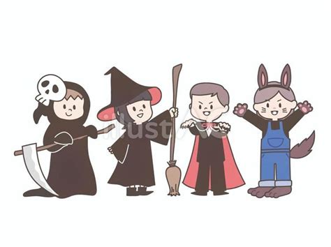 ハロウィンの仮装をした子どもたちイラスト No 24360554｜無料イラスト・フリー素材なら「イラストac」