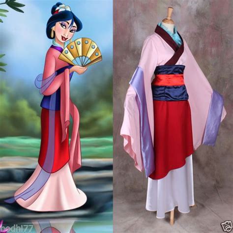 Hua Mulan Pink Cosplay Costume Movie Princess Fancy Party Dress