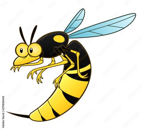 Cartoon Wasp Pest Stock Vector Adobe Stock