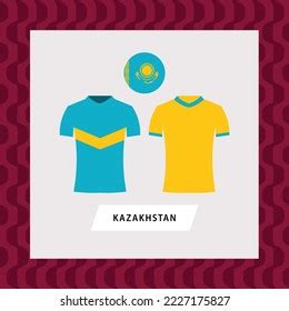 Kazakhstan Football National Team Uniform Flat Stock Vector (Royalty ...