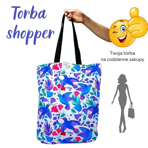 Torba na zakupy bawełniana siatka kolorowa shopperka KOLOROWE