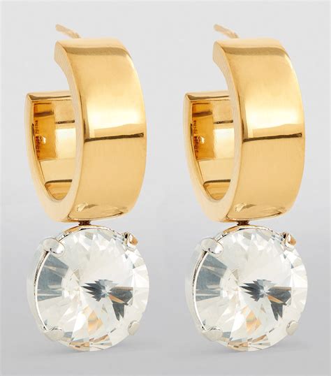 Simone Rocha Crystal Hoop Earrings Harrods UK