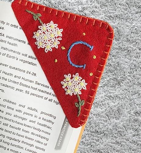 Amazon Personalized Hand Embroidered Corner Bookmark Hand