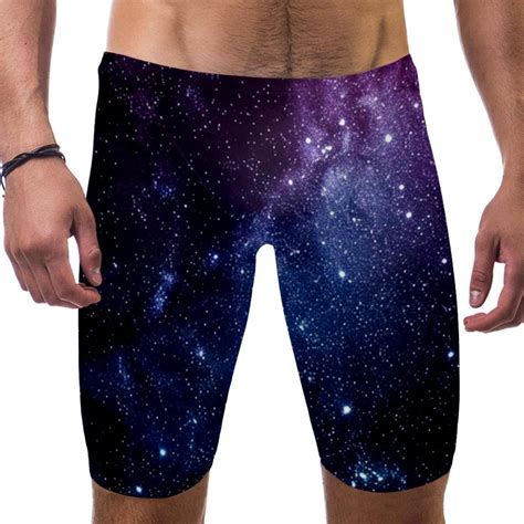 Jammers For Men Mens Swim Briefs Night Starry Sky Purple Galaxy