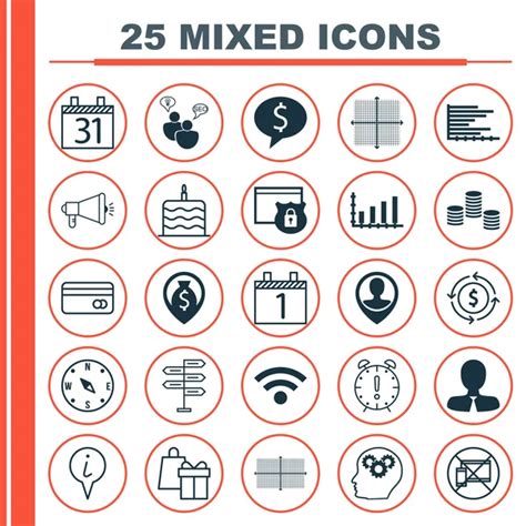 Set De Iconos Editables Universales Puede Ser Utilizado Para El