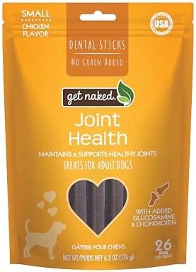 Amazon Get Naked Grain Free 1 Pouch 6 2 Oz Joint Health Dental Chew Sticks Small Pet