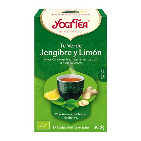 Yogi Tea Te Verde con Jengibre y Limón 17 bolsas