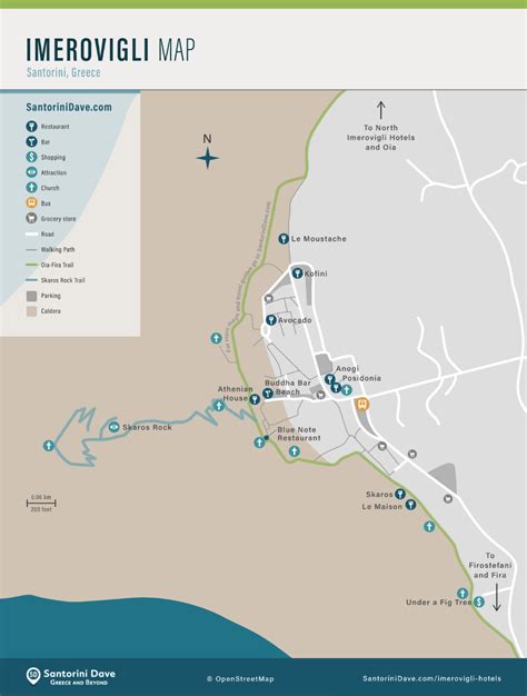 Maps Of Santorini Hotels Towns Beaches Hikes Ferry Port Artofit